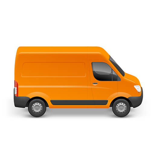 Illustration d'un utilitaire orange