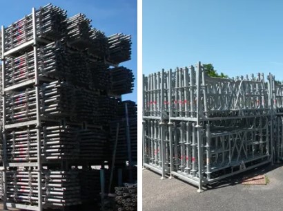 Stock de tubes d'échafaudages
